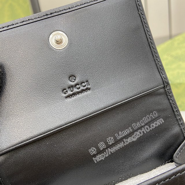 Gucci專櫃古馳最新款Marmont系列卡片夾短夾錢包卡包 jh2483型號：790067